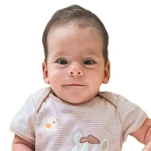 Exemplo de foto de bebê na loteria DV