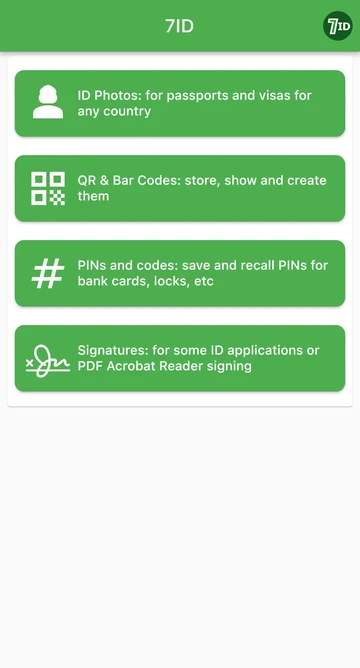 Приложение 7ID: сканируйте, создавайте и сохраняйте QR-коды