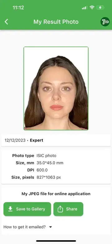 7ID: Muestra de fotografía de identificación de estudiante