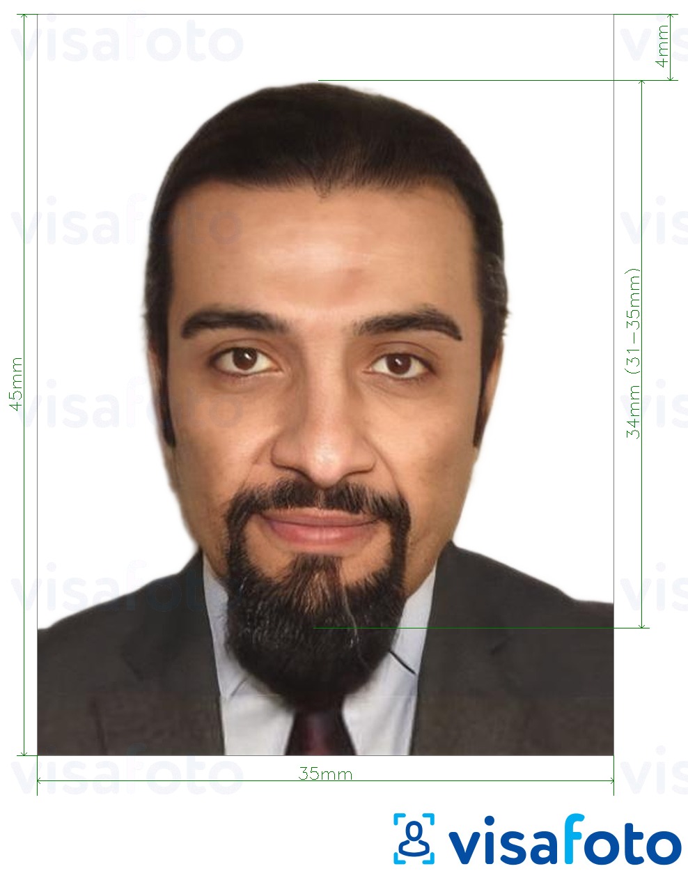 Exemplo de foto para Livro da família Emirados Árabes Unidos 35x45 mm com especificação exata de dimensão