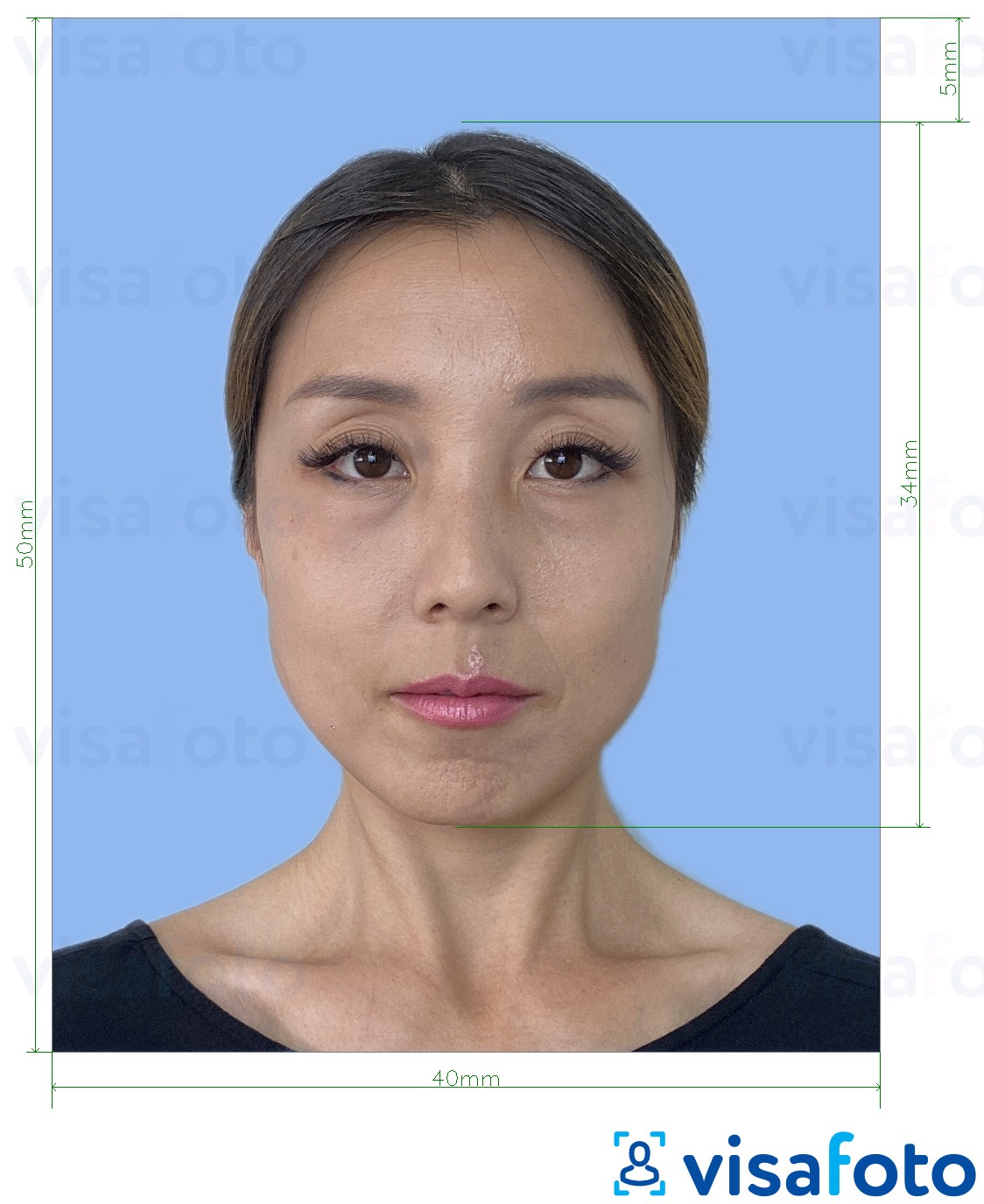 Exemplo de foto para Carteira de motorista estrangeira do Japão 4x5 cm com especificação exata de dimensão